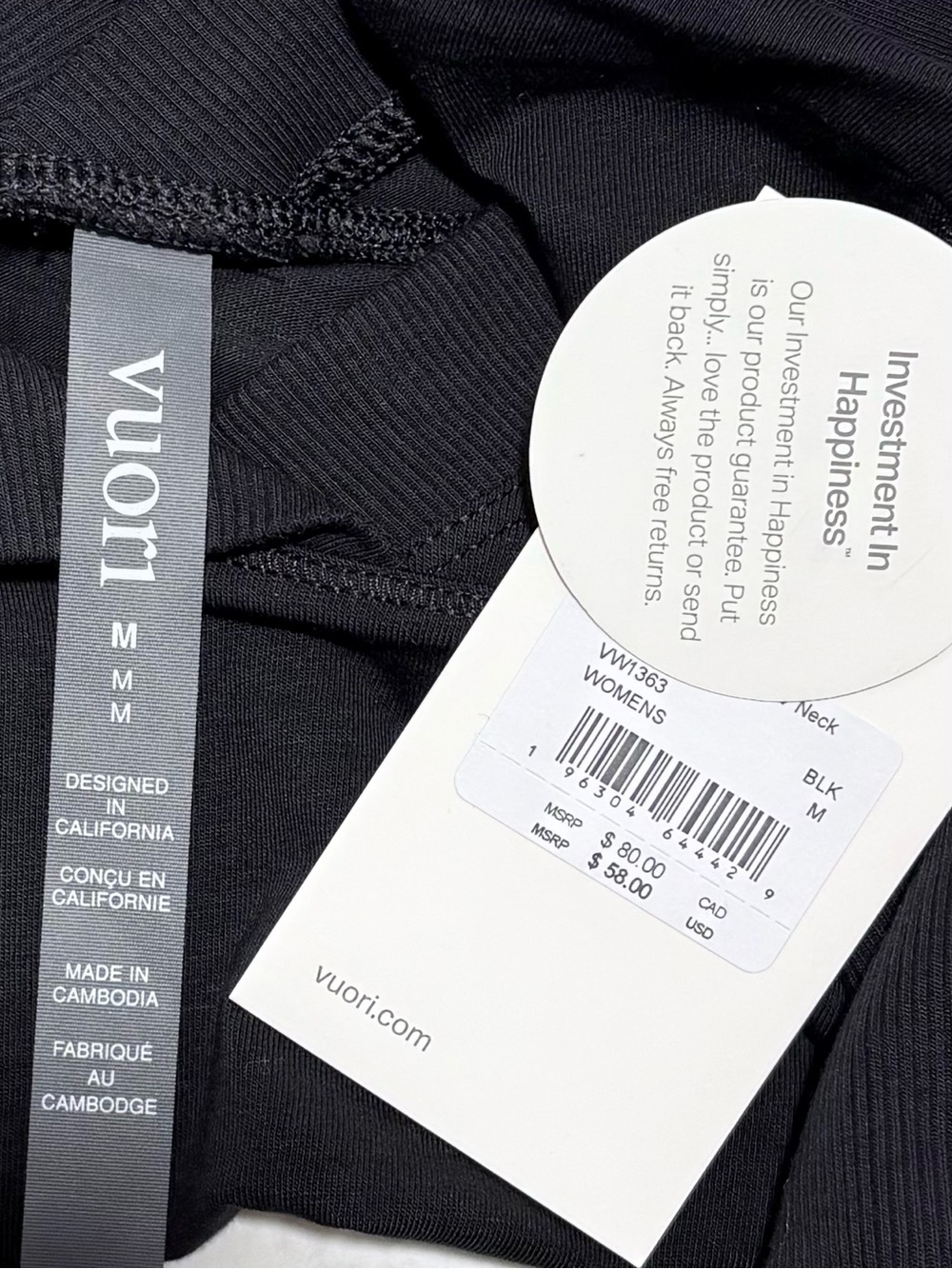 New Vuori Short Sleeve Tuvalu Double V Neck M - Picture 11 of 11